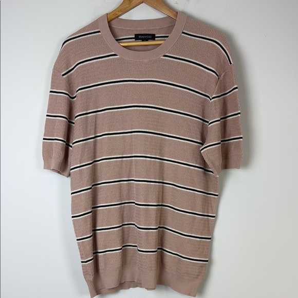 RW&CO. Sweaters - RW&CO. Pink and Blue Crew Neck Sweater Size Large